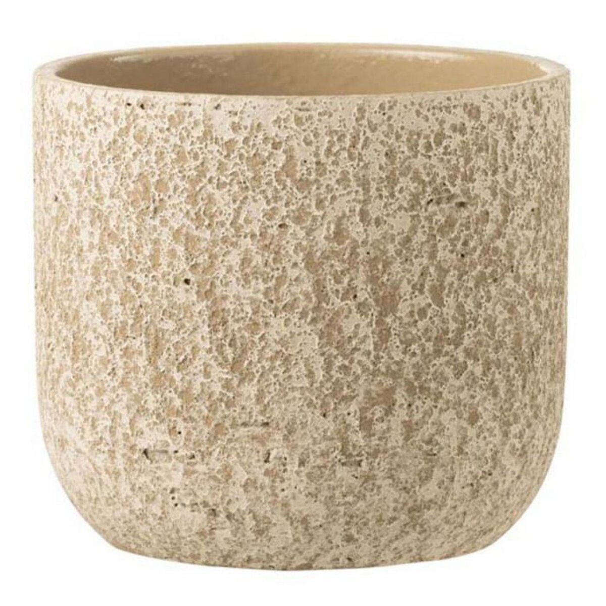 Paris Prix Cache-Pot Design  Rugueux  22cm Beige