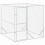 Voir la diapositive 2 : VIDAXL Chenil d'exterieur pour chiens argente 2x2x2 m acier galvanise