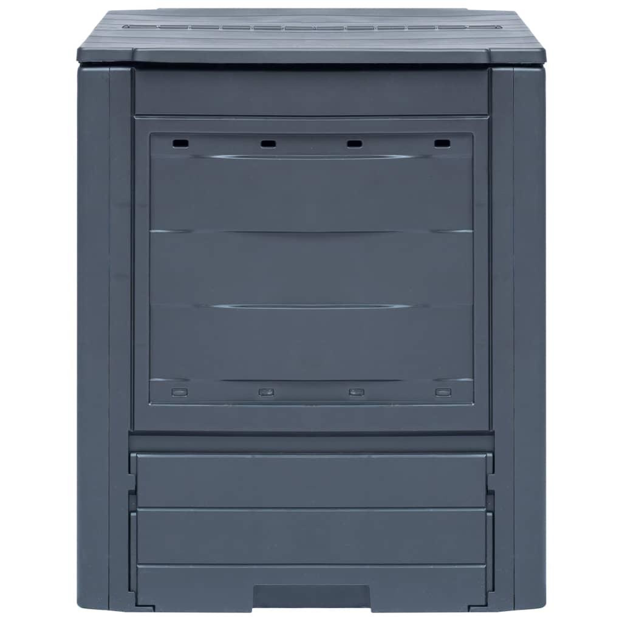 Voir la diapositive 2 : VIDAXL Composteurs de jardin 3 pcs Gris 60x60x73 cm 780 L