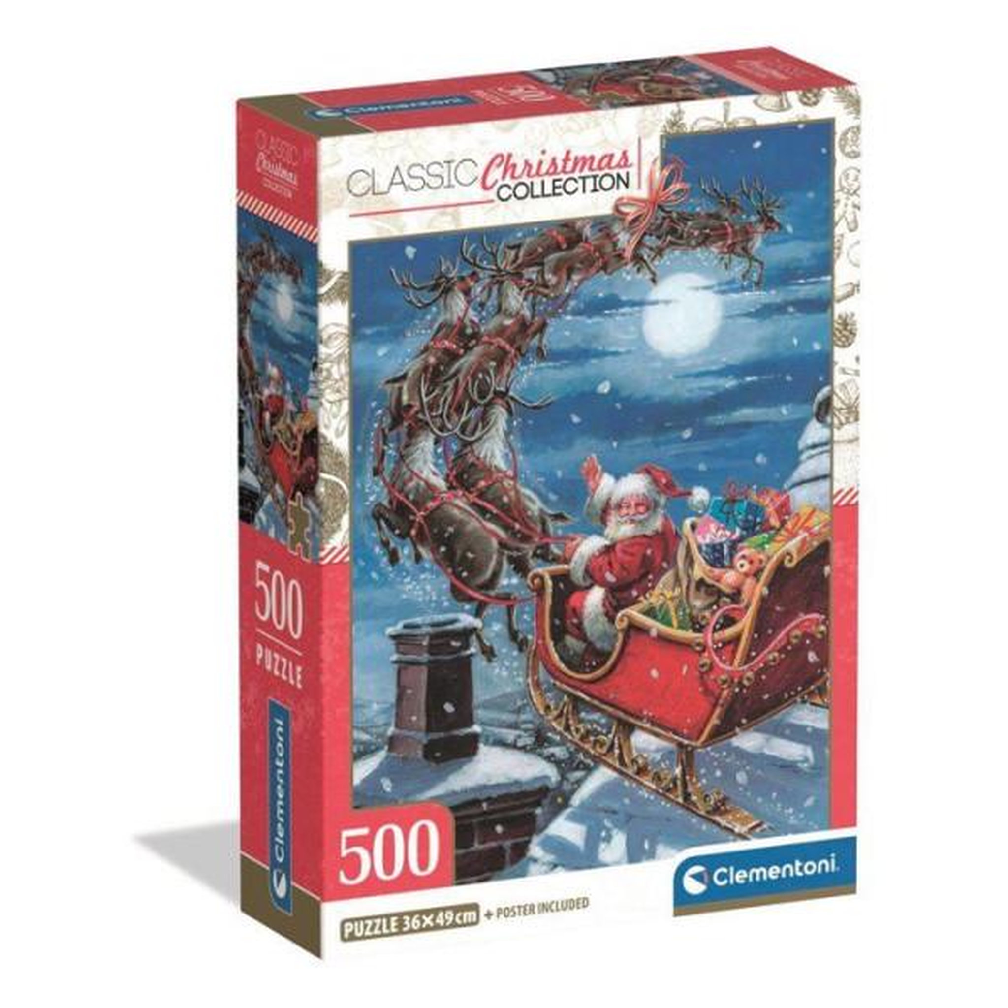CLEMENTONI Puzzle 500 pieces - Midnight Sleigh Ride