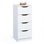 Voir la diapositive 3 : Commode meuble de rangement 4 tiroirs  FALONE