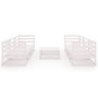 Voir la diapositive 3 : VIDAXL Salon de jardin 7 pcs Blanc Bois de pin massif