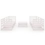 Voir la diapositive 3 : VIDAXL Salon de jardin 7 pcs Blanc Bois de pin massif