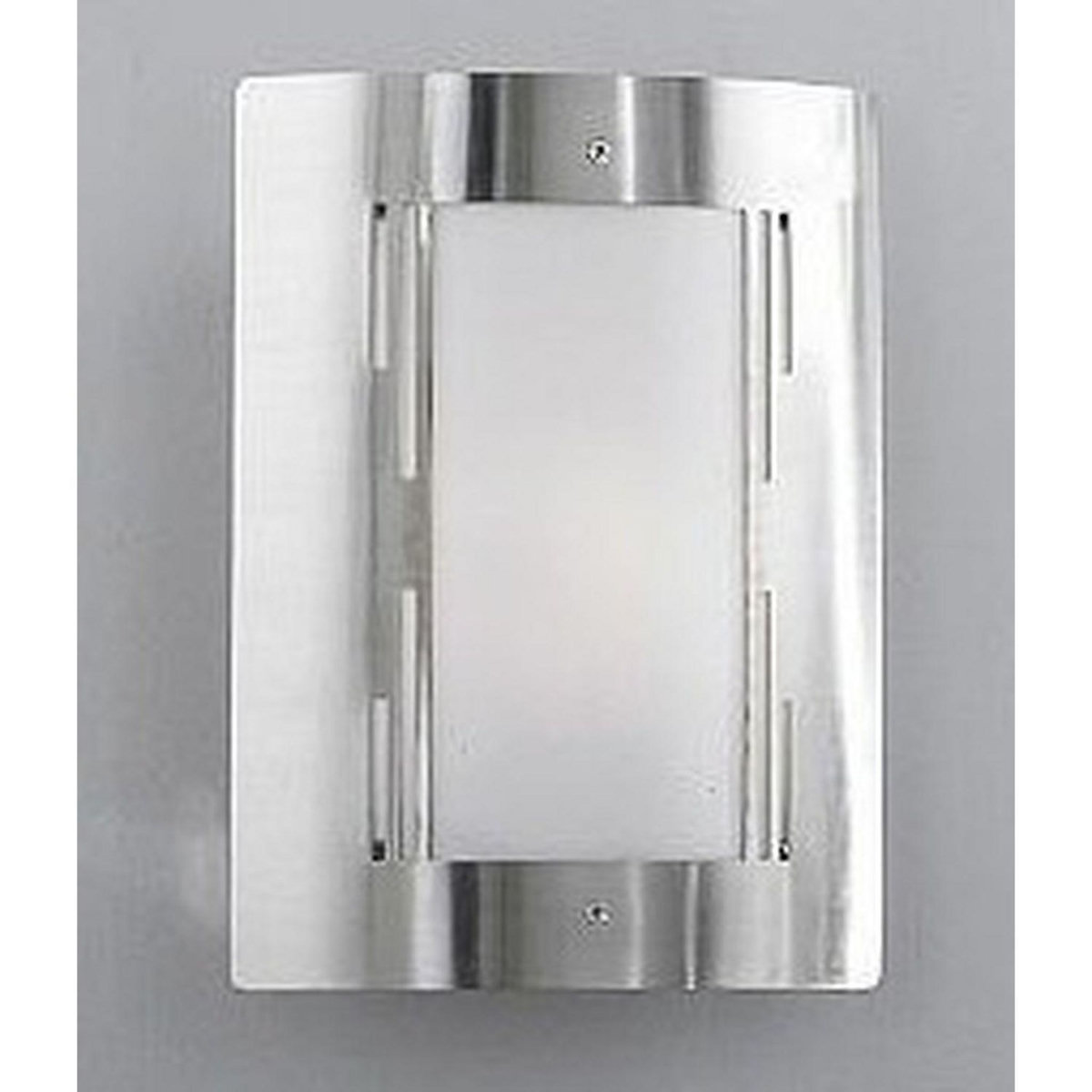 GLOBO Applique d'extérieur arrondie en Inox - H. 29 cm - Argent