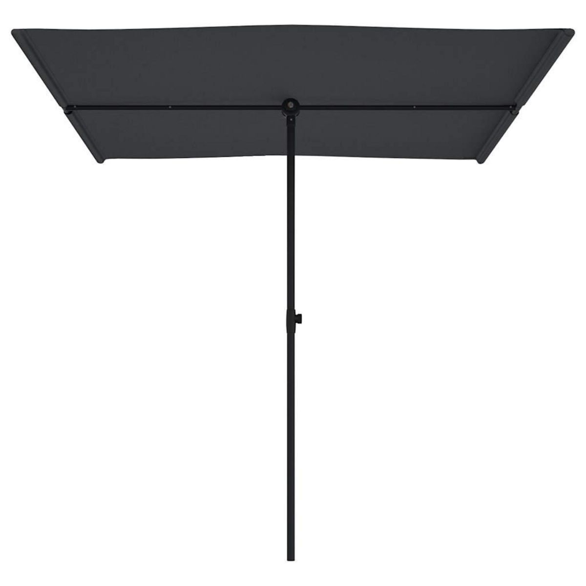 VIDAXL Parasol de jardin avec mat en aluminium 2x1,5 m Noir
