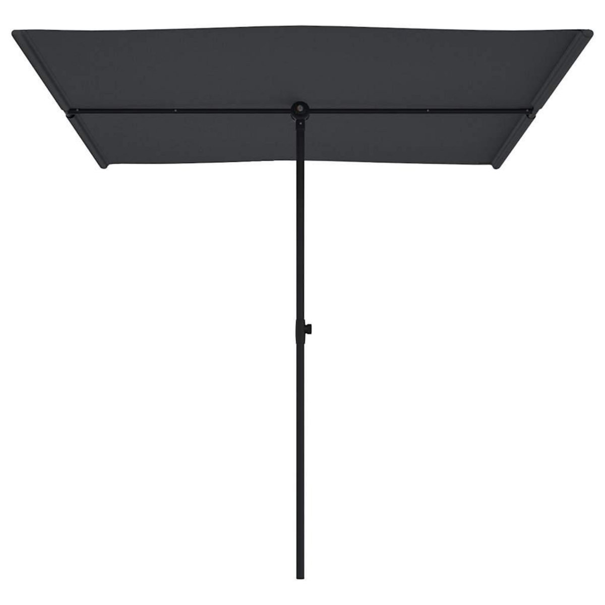 VIDAXL Parasol de jardin avec mat en aluminium 2x1,5 m Noir