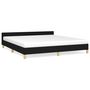 Voir la diapositive 2 : VIDAXL Cadre de lit sans matelas noir 160x200 cm tissu