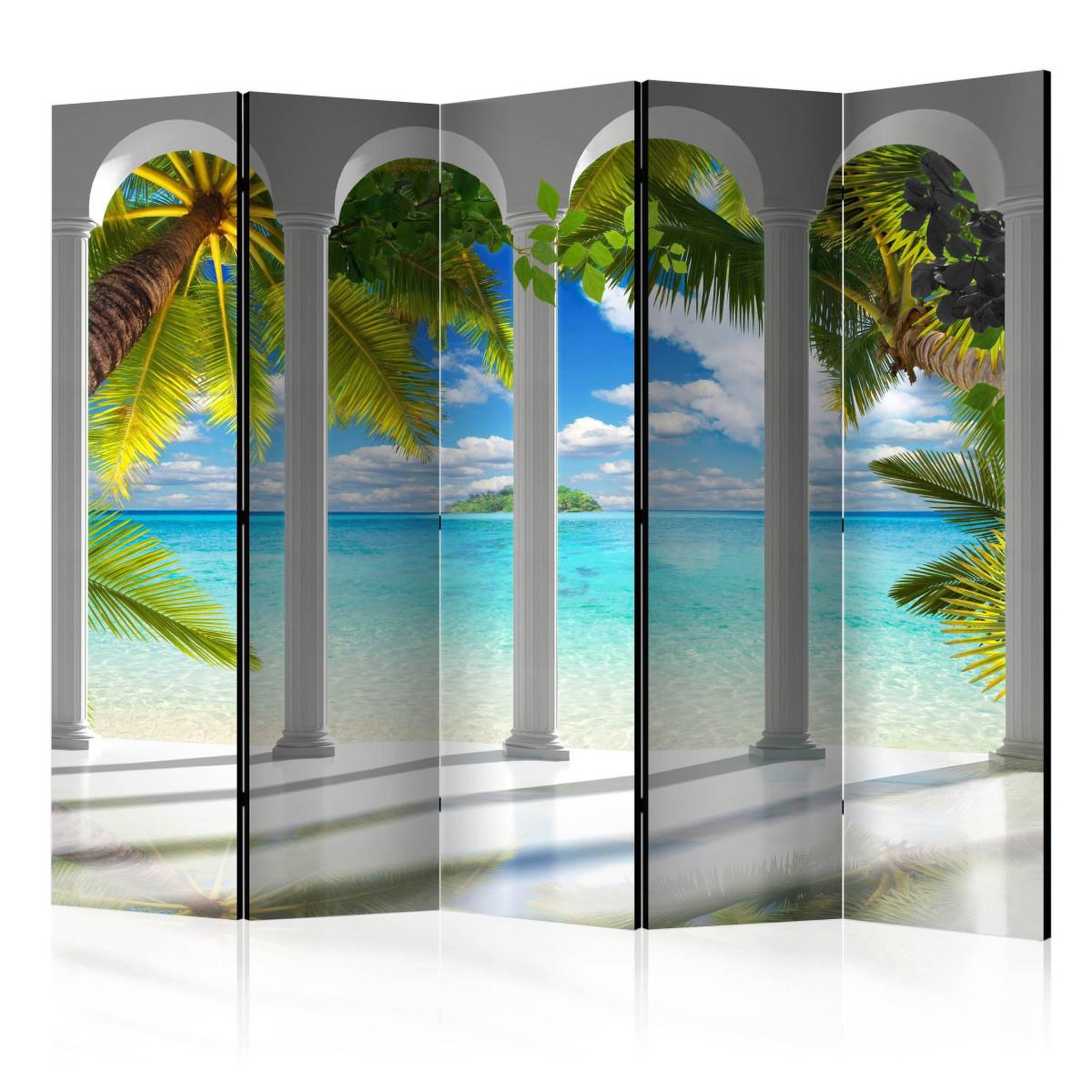 Paris Prix Paravent 5 volets  sea behind columns  172x225cm