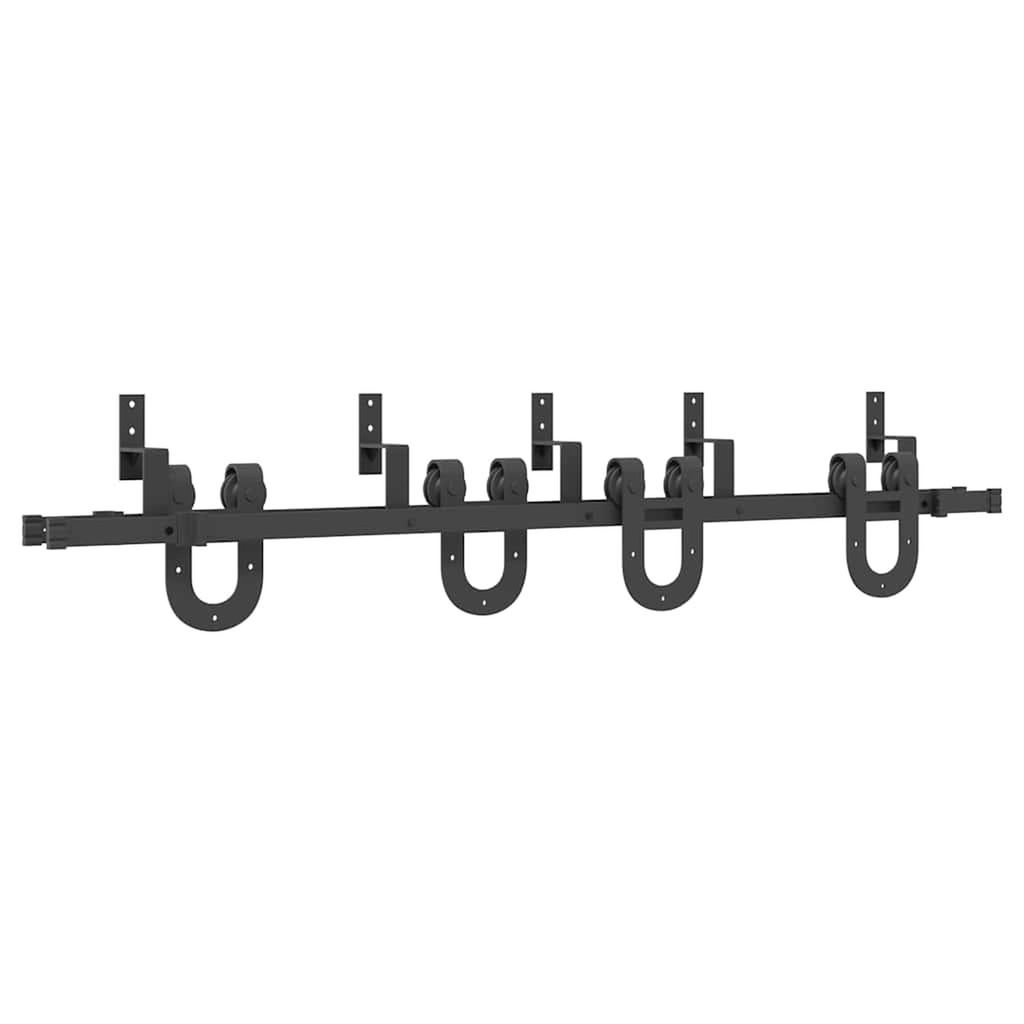 Voir la diapositive 2 : VIDAXL Kit de quincaillerie de porte coulissante 183 cm Acier Noir