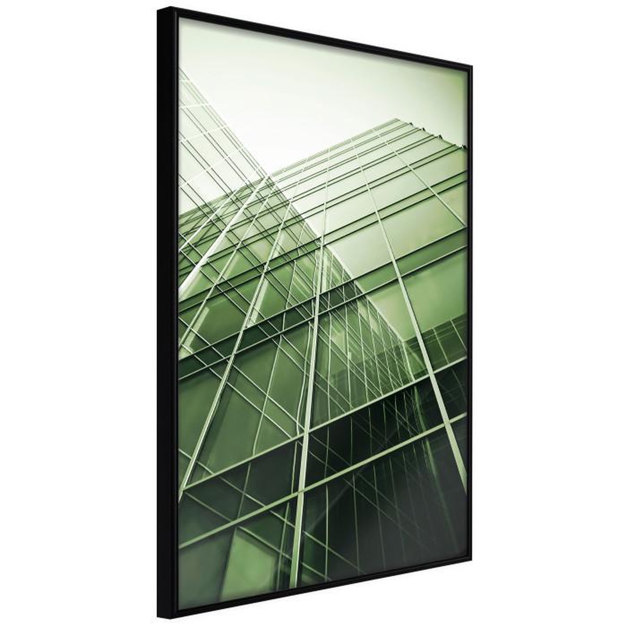 Paris Prix Affiche Murale Encadrée  Steel and Glass Green. Coloris disponibles : Jaune, Noir