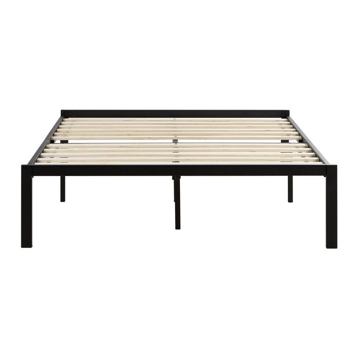 HomeStyle4U Lit en métal sommier matelas 140x200