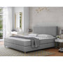 Voir la diapositive 1 : BEST MOBILIER Rafaela - lit boxspring - 180x200 - coffres et surmatelas inclus - en velours
