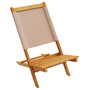 Voir la diapositive 4 : VIDAXL Chaises de jardin lot de 2 taupe bois d'acacia massif et tissu