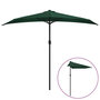 Voir la diapositive 2 : VIDAXL Parasol de balcon avec mat en aluminium Vert 270x144 cm Demi