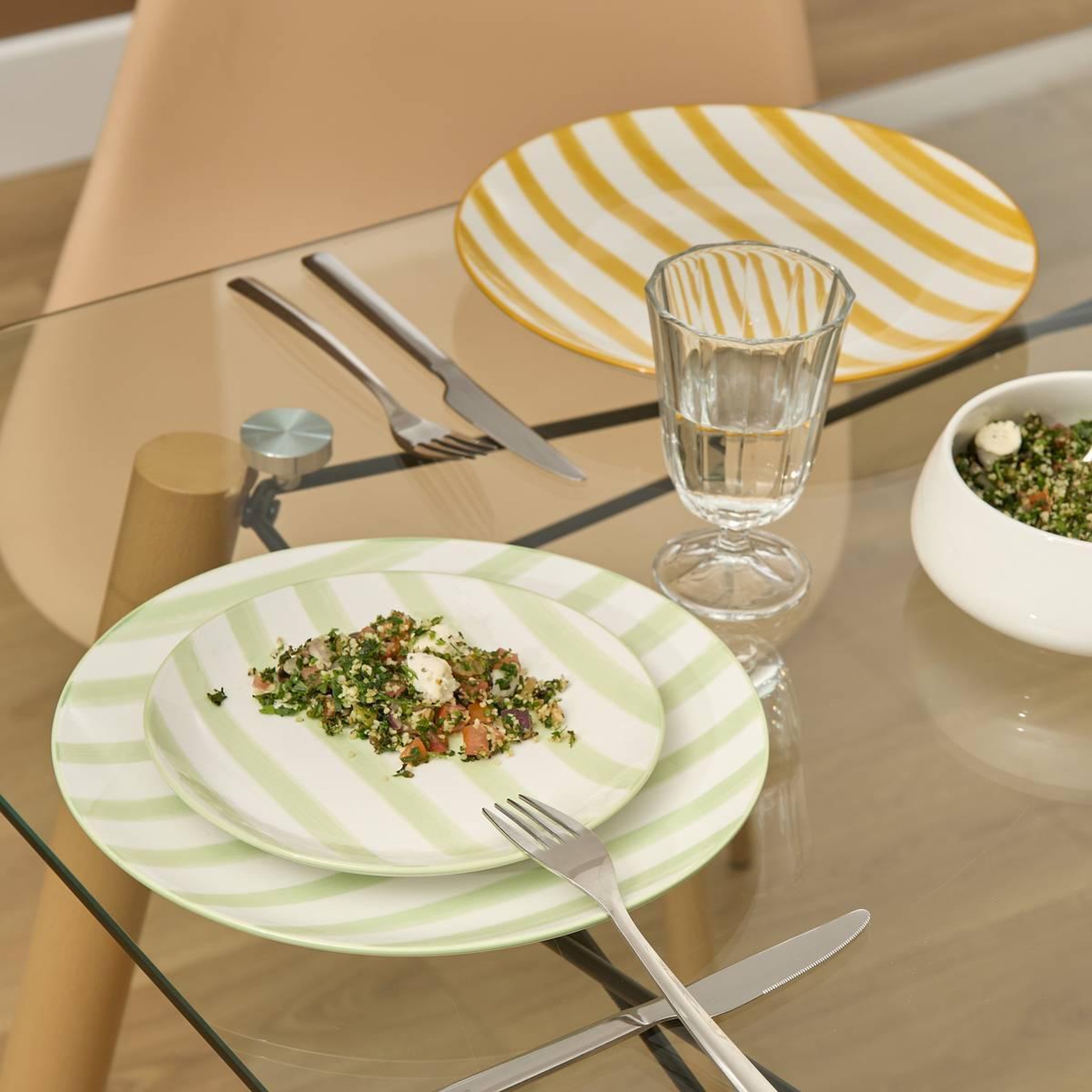 Voir la diapositive 4 : SECRET DE GOURMET Lot de 6 assiettes à dessert  charlie  19cm vert