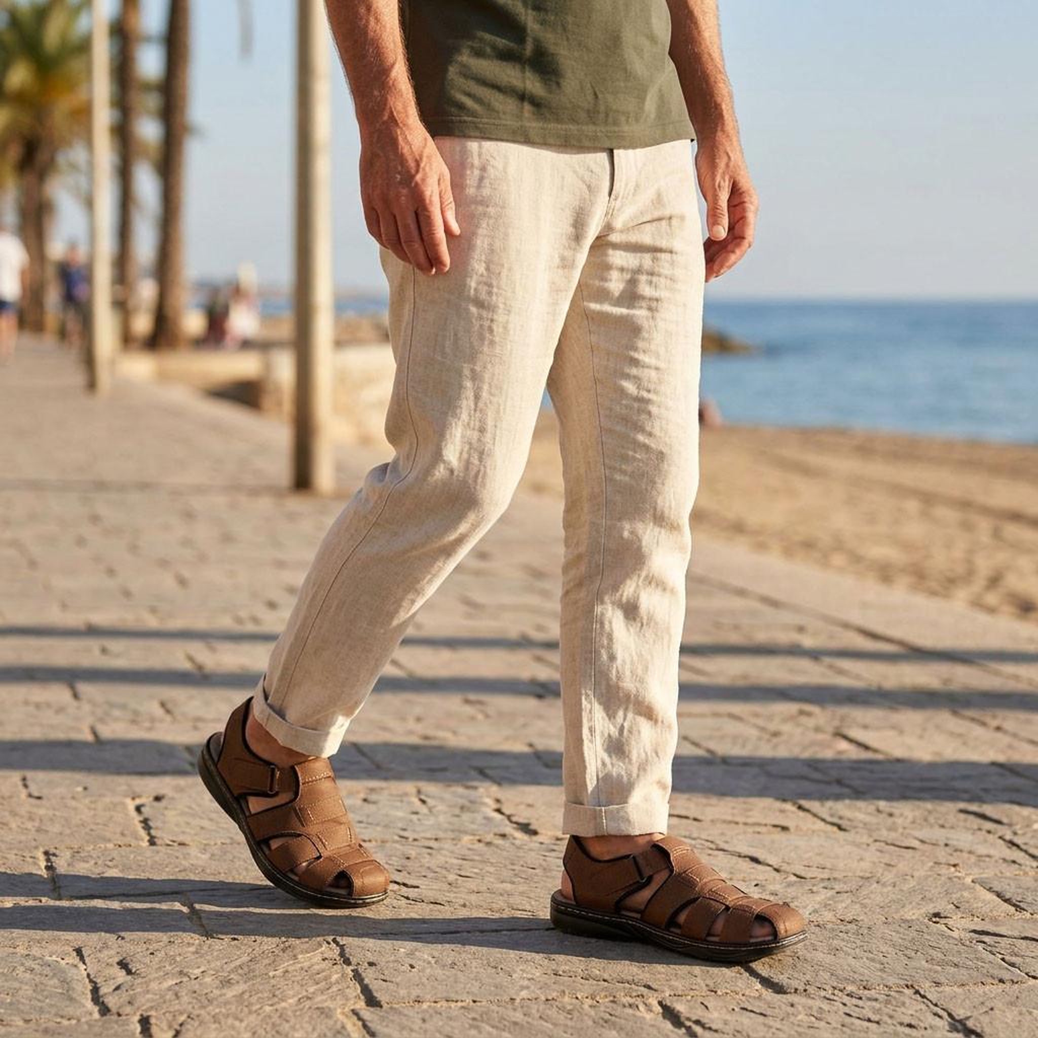 Voir la diapositive 2 : OZABI OZABI Sandales fermees homme confort ete aerées