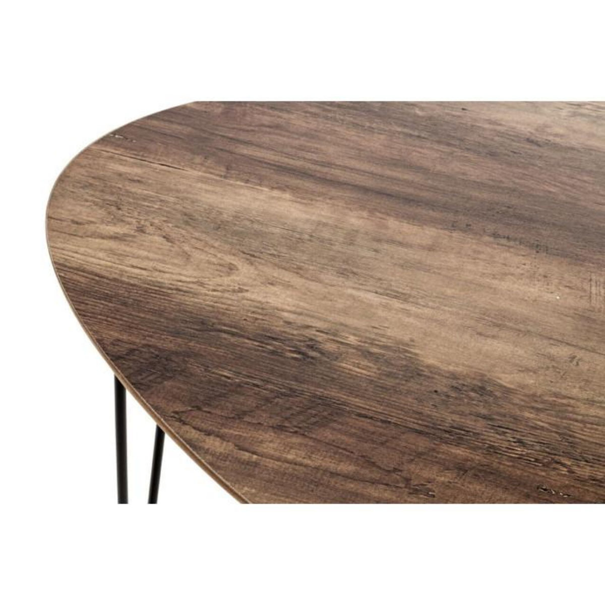 Paris Prix Table d'Appoint Design  Ricio  48cm Noir & Chêne