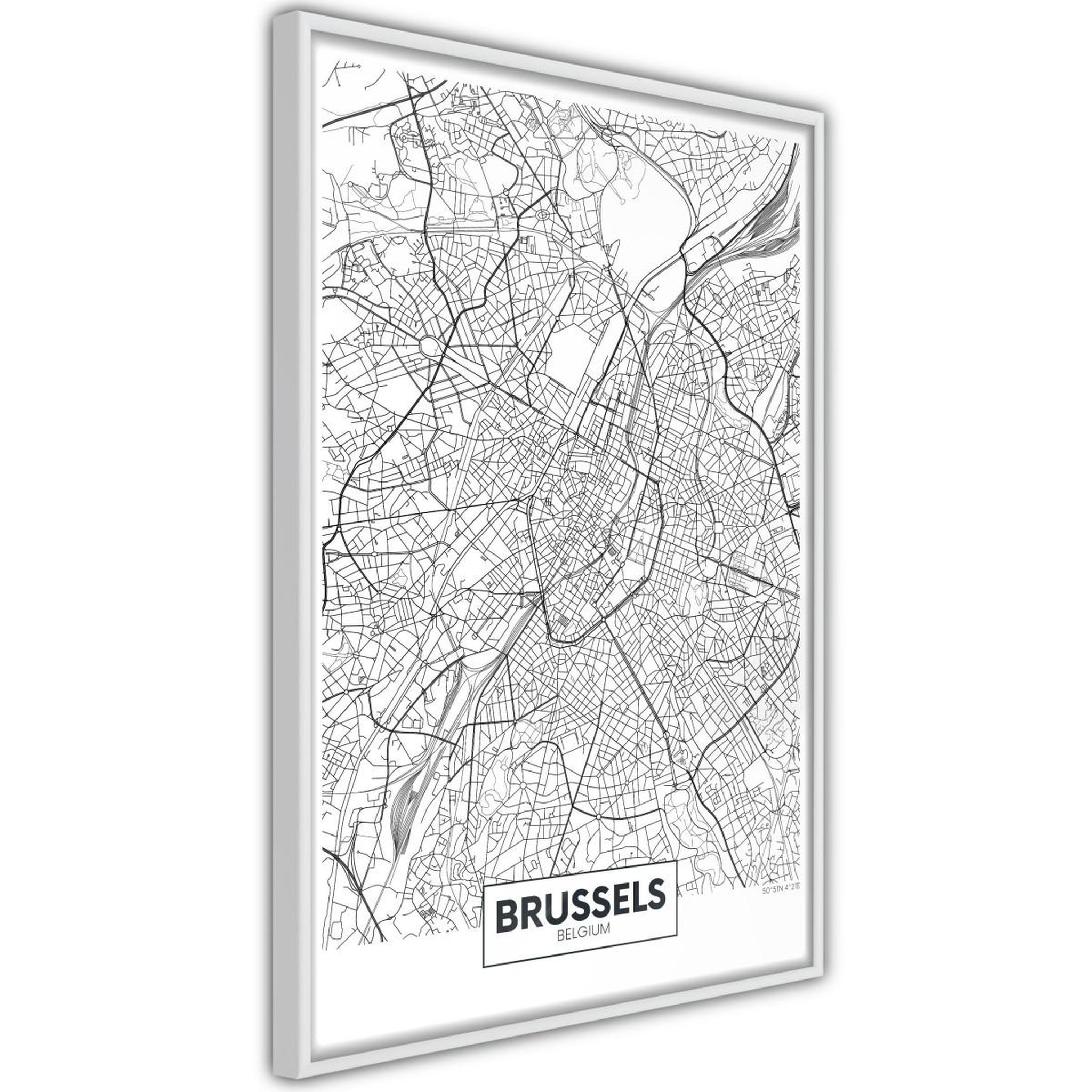 Paris Prix Affiche Murale Encadrée  City map Brussels