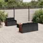 Voir la diapositive 1 : VIDAXL Salon de jardin 6 pcs avec coussins noir resine tressee