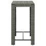 Voir la diapositive 3 : VIDAXL Table de bar de jardin Gris 100x60,5x110,5 cm Résine tressée