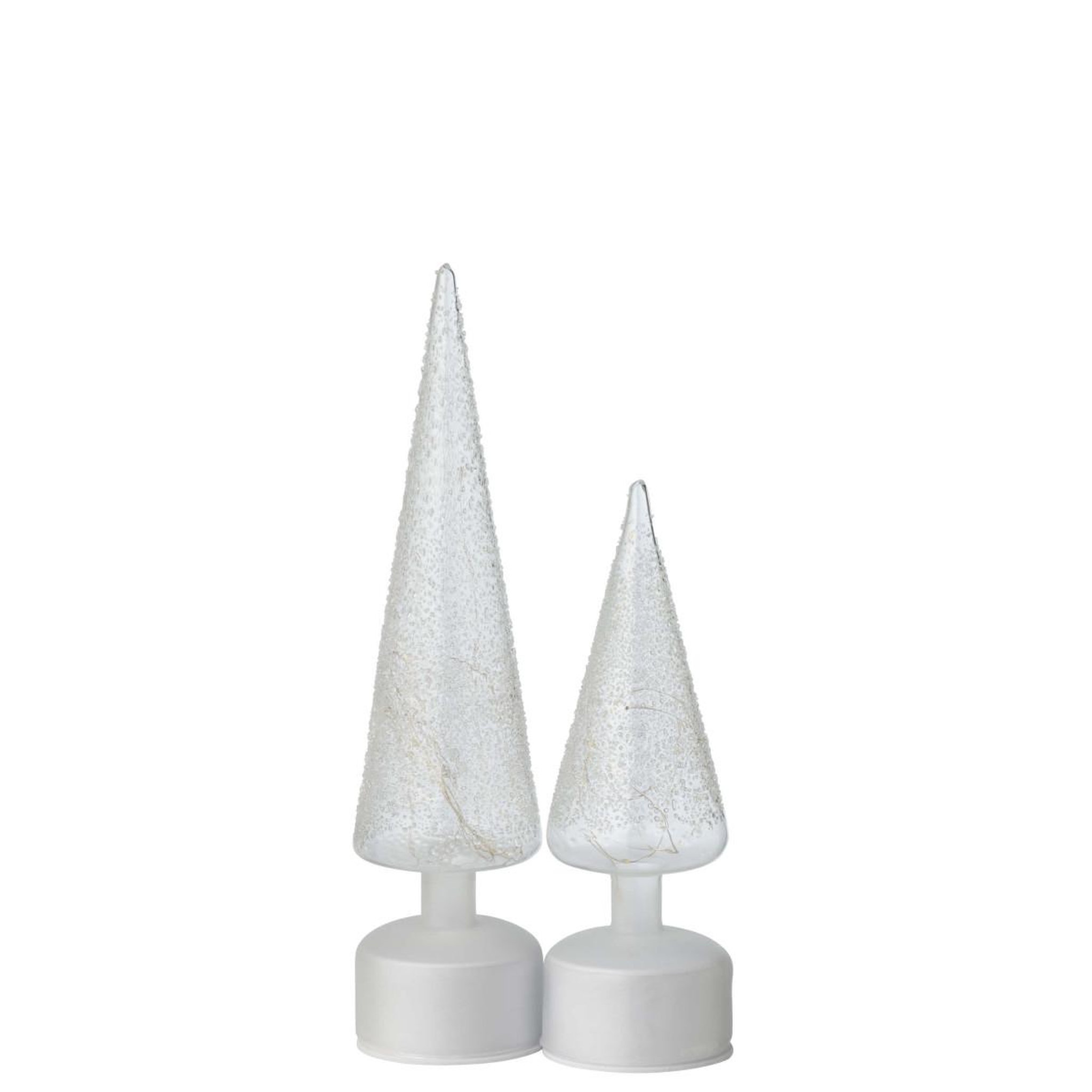 Voir la diapositive 5 : J-LINE Sapin tournant à led  lenard  27cm blanc