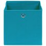 VIDAXL Boîtes de rangement 10 pcs Bleu azure 32x32x32 cm Tissu