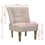 Voir la diapositive 6 : VIDAXL Chaises en style français lot de 2 creme tissu