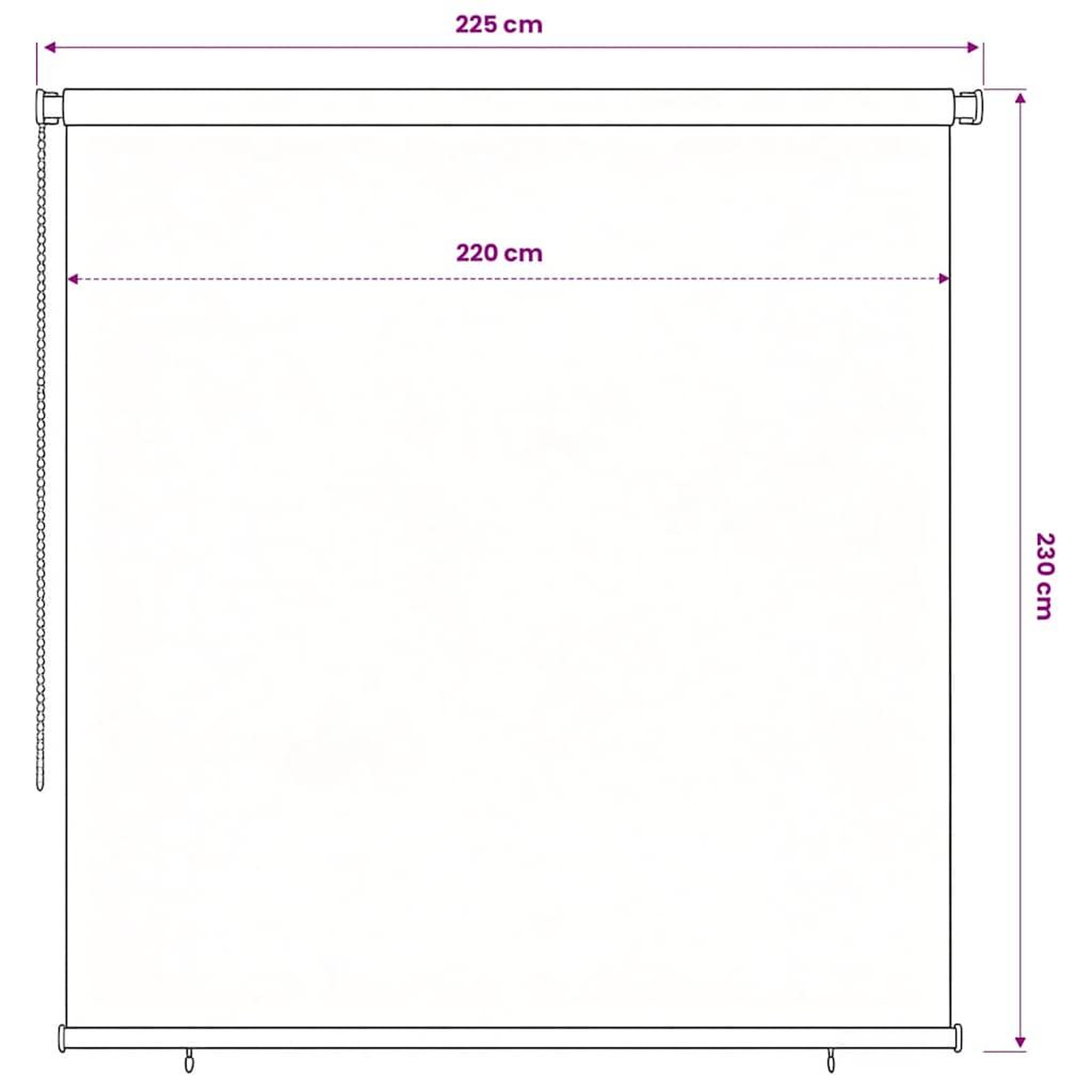 Voir la diapositive 6 : VIDAXL Store roulant d'exterieur 245 (l) x 230 (h) cm bleu hdpe