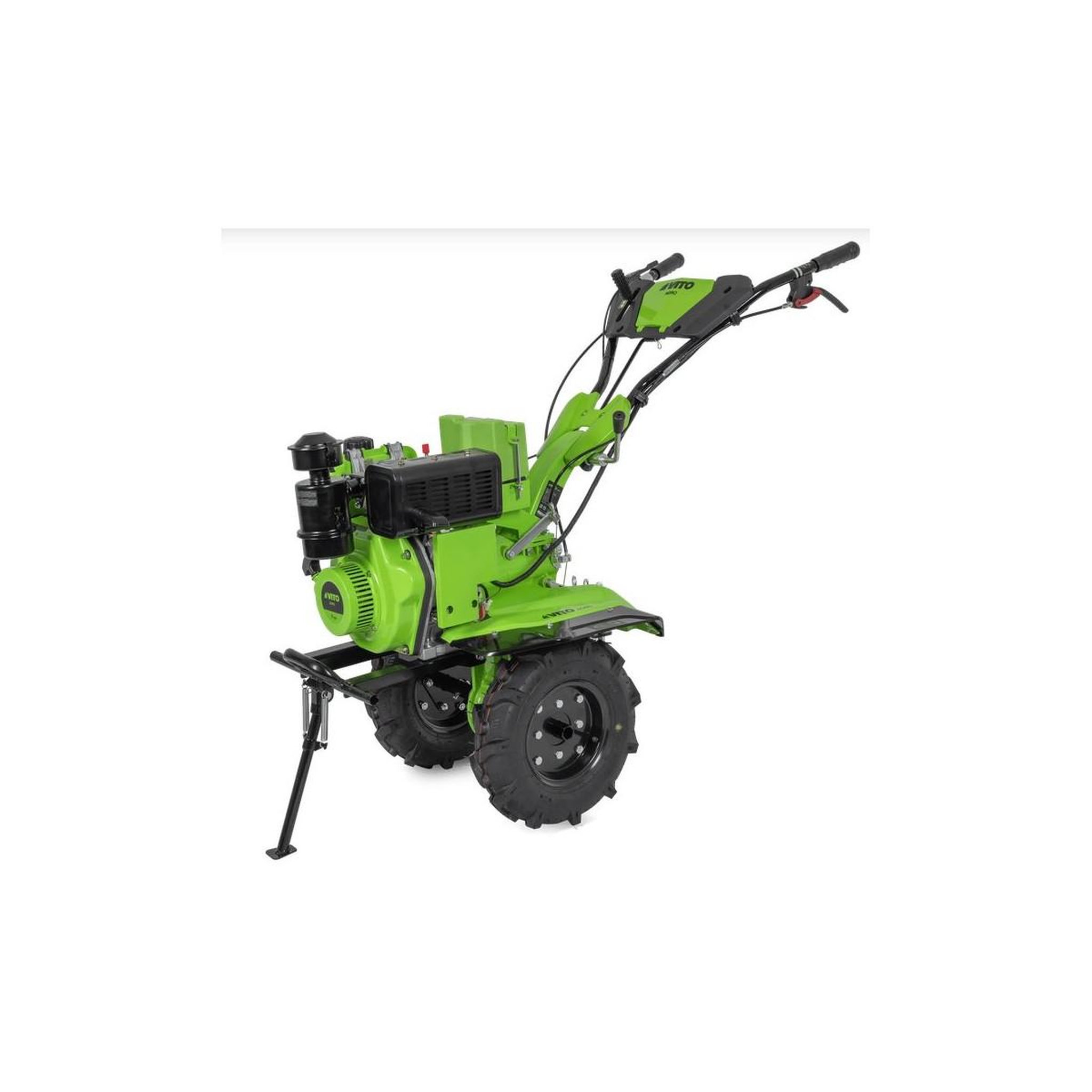 VITO Garden Motobineuse diesel moteur 4t 7 cv 246 cm3 motoculteur avec fraises et butteur démarrage électrique vito