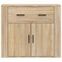 Voir la diapositive 3 : VIDAXL Buffet Chene sonoma 80x33x70 cm Bois d'ingenierie