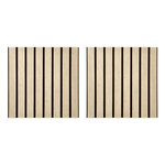 ATMOSPHERA Lot de 2 Panneaux Acoustiques Adhésifs Effet Travertin  Ribo  30x30cm Marron