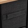 Voir la diapositive 3 : FIVE Rangement 4 tiroirs tissu - Gris foncé