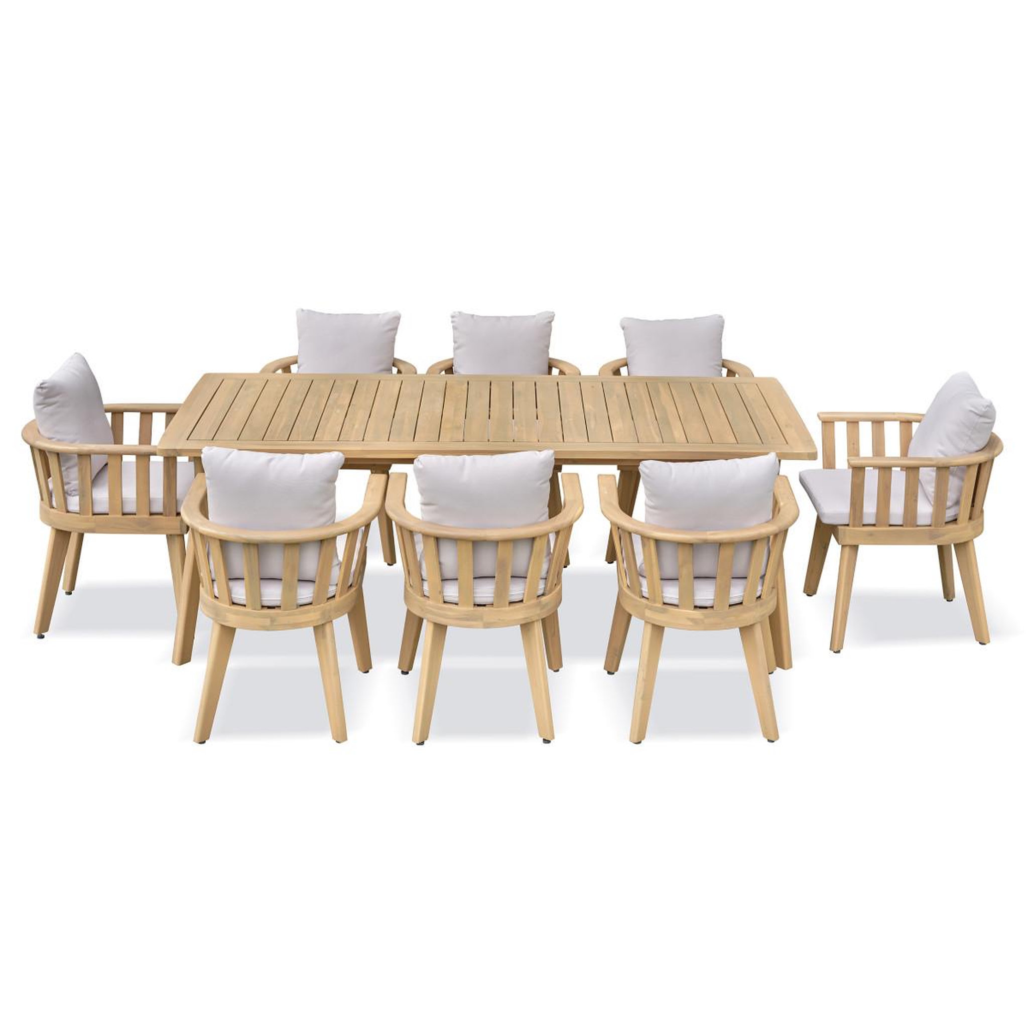 Paris Prix Ensemble Table de Jardin & 8 Fauteuils  Liso  220cm Marron