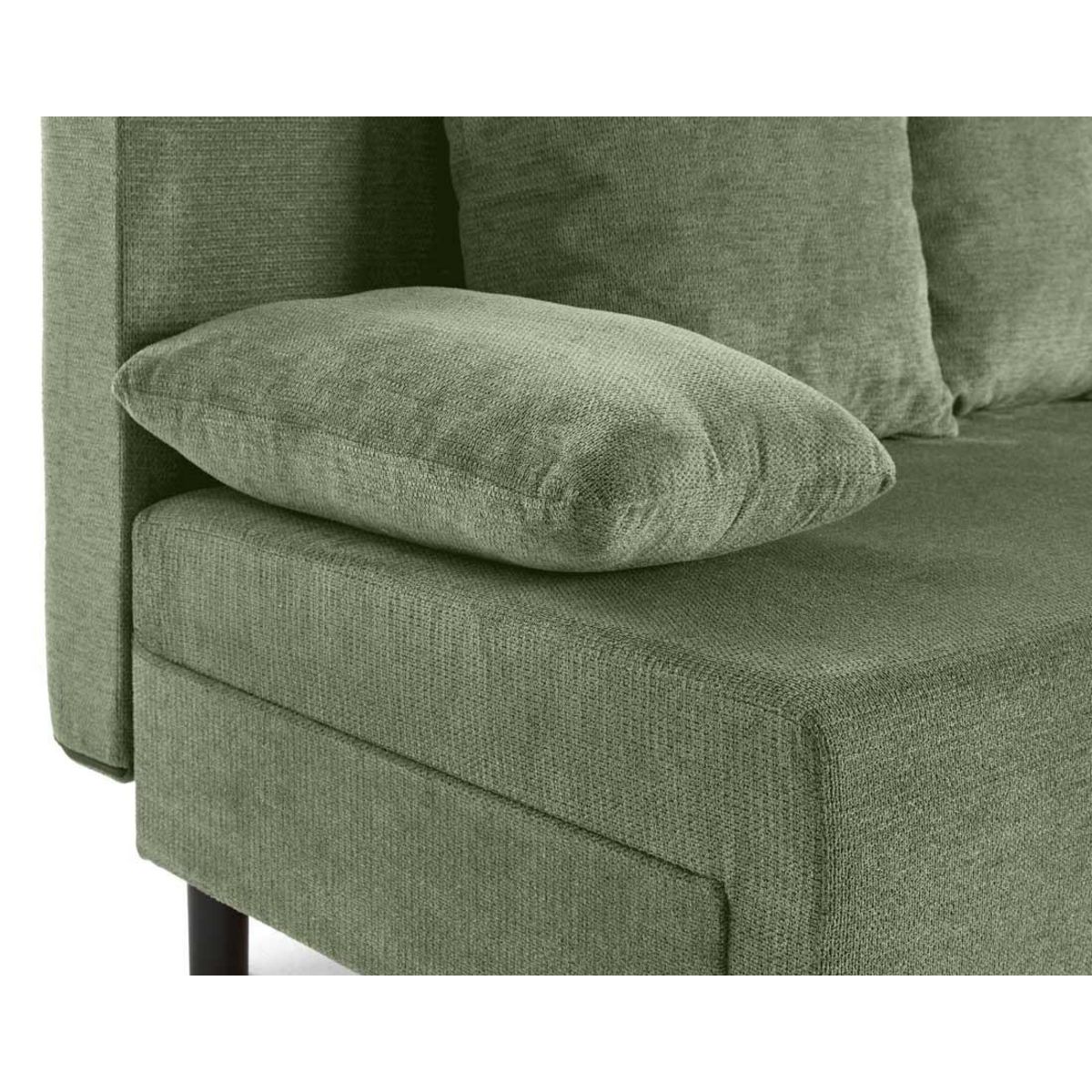 BEST MOBILIER Gloria - canapé d'angle réversible 4 places convertible avec coffre en tissu texturé