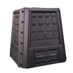 INTEC Composteur de jardin 380L Anthracite Déchets verts Couvercle et trappe d'extraction INTEC