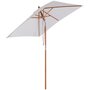 Voir la diapositive 1 : OUTSUNNY Parasol rectangulaire inclinable bois polyester haute densité 2L x 1,5l x 2,3H m crème
