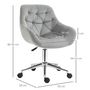 Voir la diapositive 3 : VINSETTO Vinsetto Chaise de bureau design Chesterfield effet capitonné hauteur réglable pivotant 360° piètement chromé velours gris