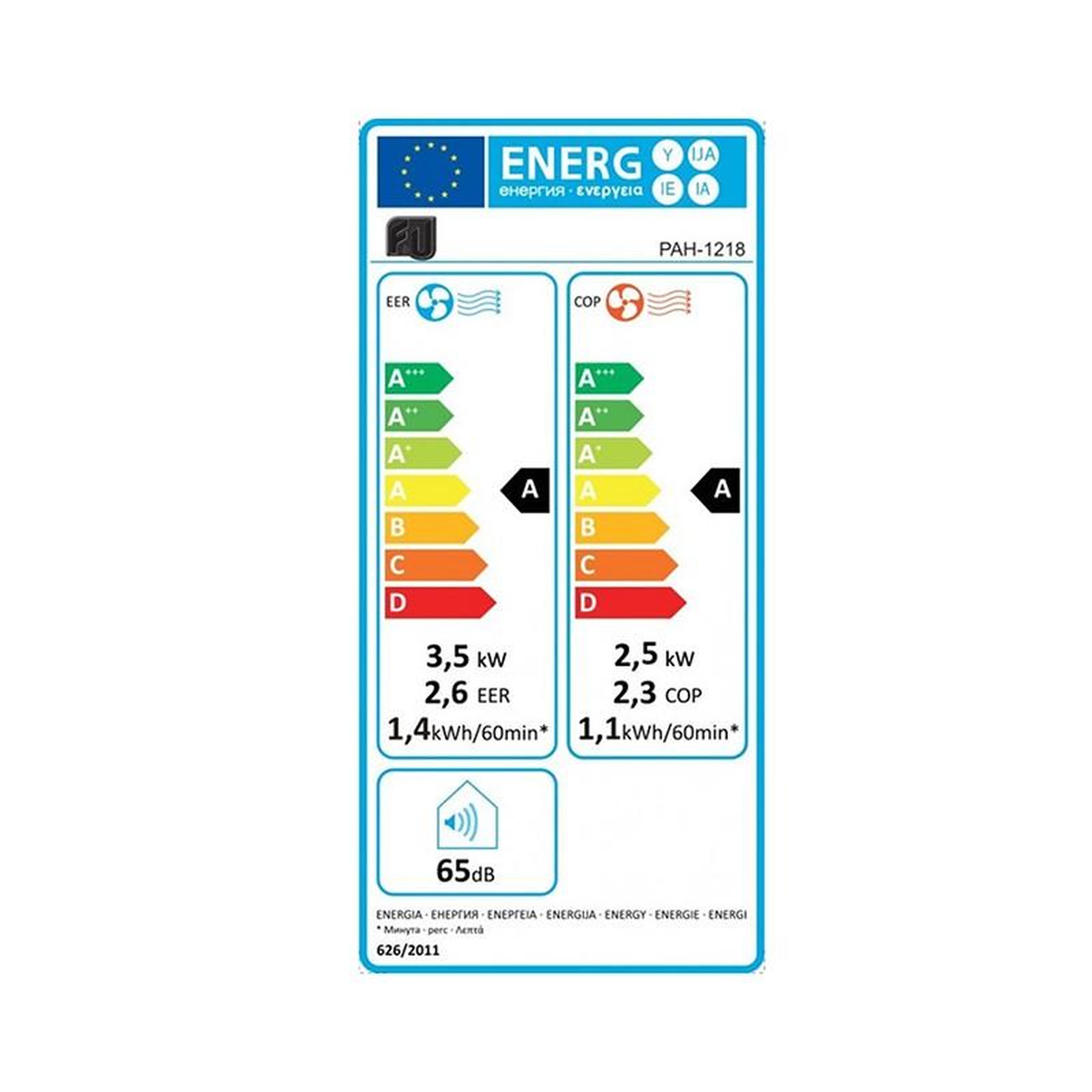Voir la diapositive 6 : F&F Climatiseur mobile 4 en 1 - 12 000 btu - chauffage - déshumidificateur