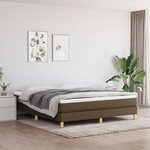 VIDAXL Cadre de lit sans matelas marron fonce 160x200 cm tissu