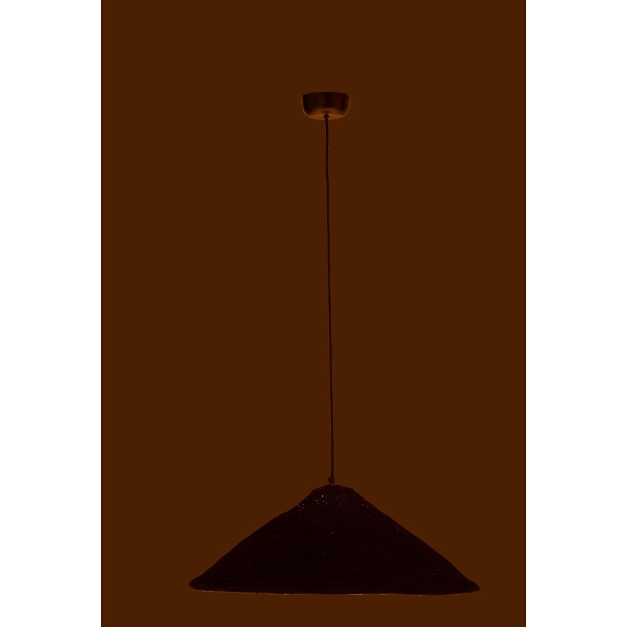 Voir la diapositive 4 : J-LINE Lampe Suspension Chapeau  Moonj  60cm Noir