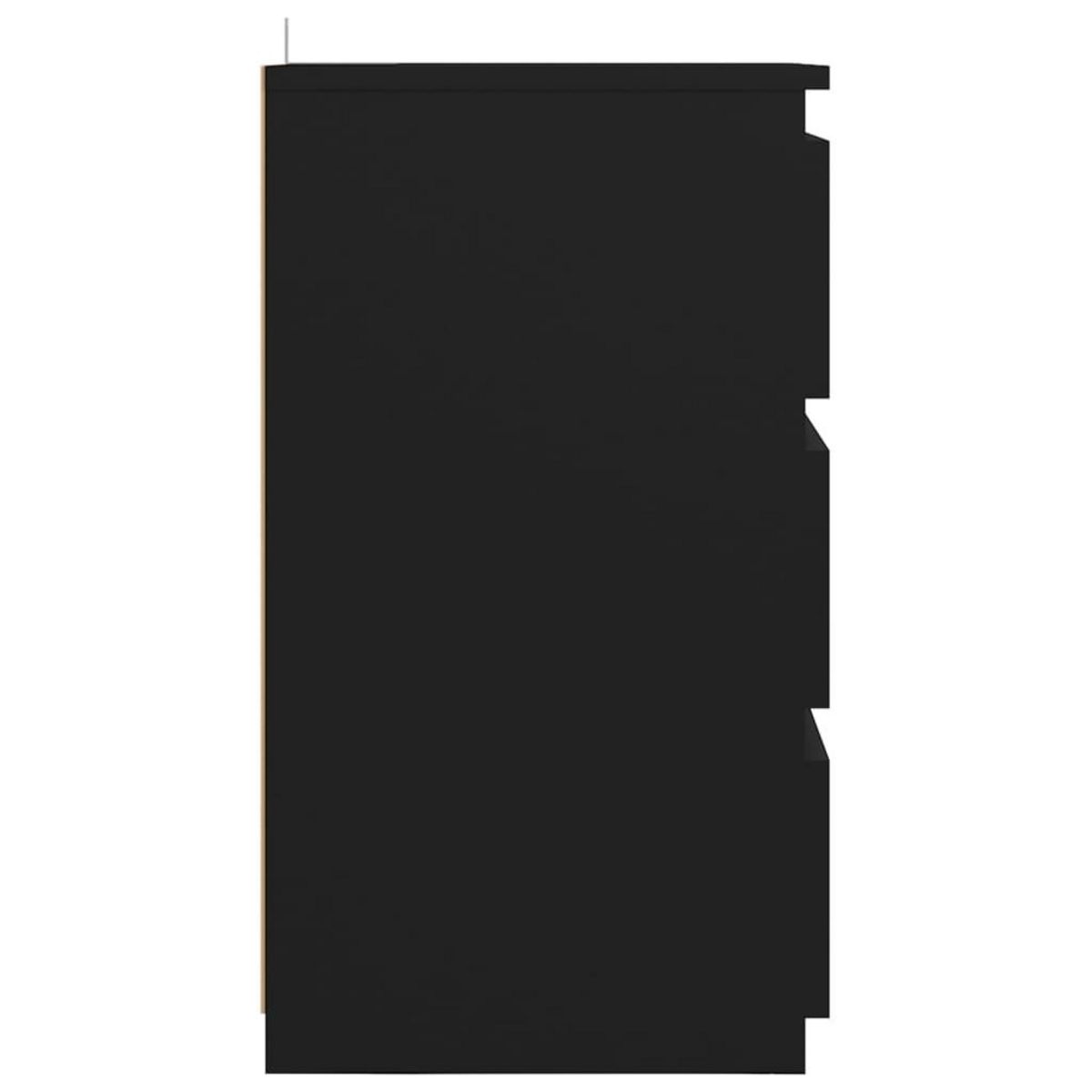 VIDAXL Tables de chevet 2 pcs Noir 40x35x62,5 cm Agglomere