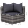 Voir la diapositive 6 : VIDAXL Salon de jardin 9 pcs avec coussins Resine tressee Gris