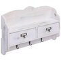 Voir la diapositive 2 : VIDAXL Porte-manteau mural Blanc 50x10x34 cm Bois