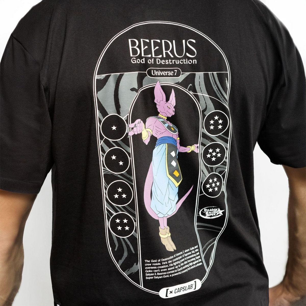 CAPSLAB T-shirt homme confort fit avec print Dragon Ball Super Beerus