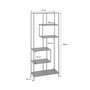 Voir la diapositive 4 : SWEEEK Etagère bibliothèque asymétrique 6 étages en métal noir INDUSTRIELLE L 77 x P 33 x H 185cm