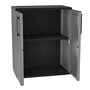 Voir la diapositive 6 : ART PLAST Armoire de Rangement Grise Armoire basse 2 portes Polypropylène - Meuble de rangement 68 x 37 x h84 cm ArtPlast