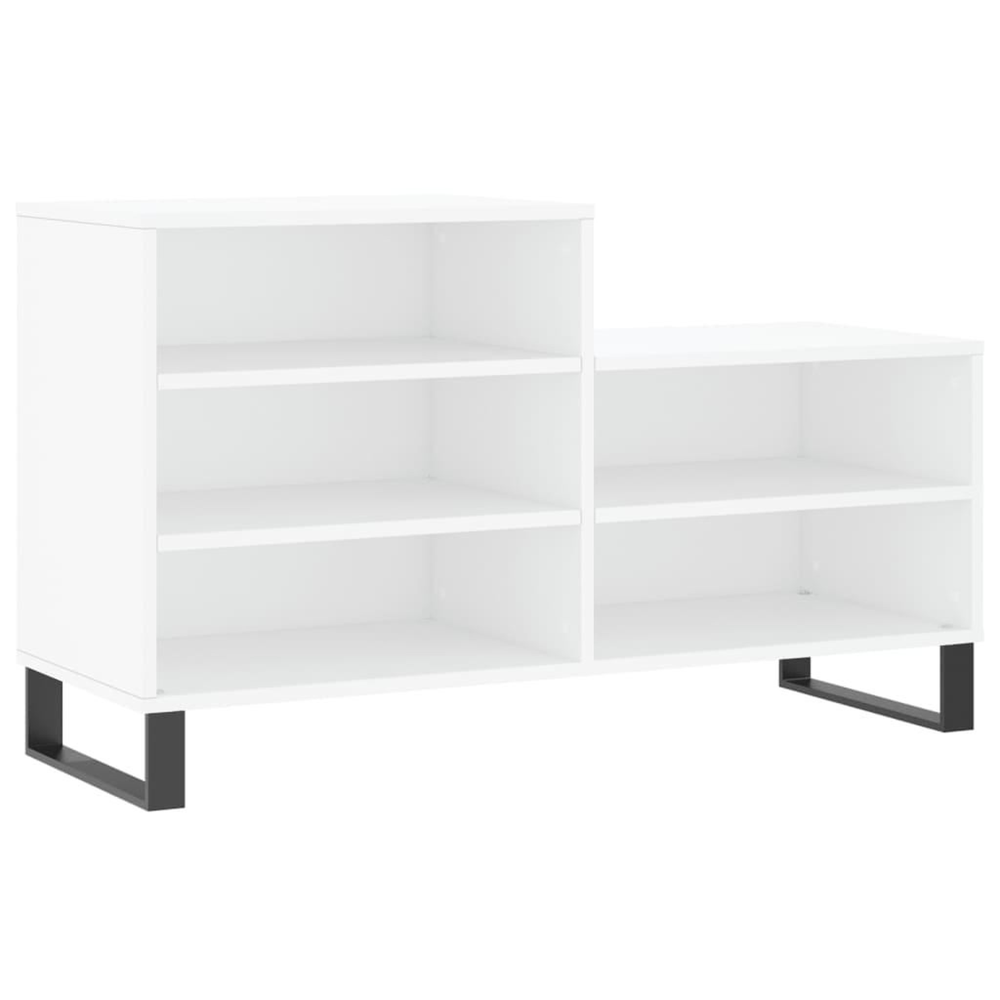 Voir la diapositive 2 : VIDAXL Armoire a chaussures Blanc 102x36x60 cm Bois d'ingenierie