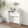 Voir la diapositive 1 : VIDAXL Table console Blanc brillant 78x30x80 cm Agglomere