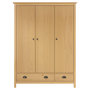 Voir la diapositive 2 : VIDAXL Garde-robe a 3 portes Hill 127x50x170 cm Pin solide