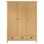 Voir la diapositive 2 : VIDAXL Garde-robe a 3 portes Hill 127x50x170 cm Pin solide